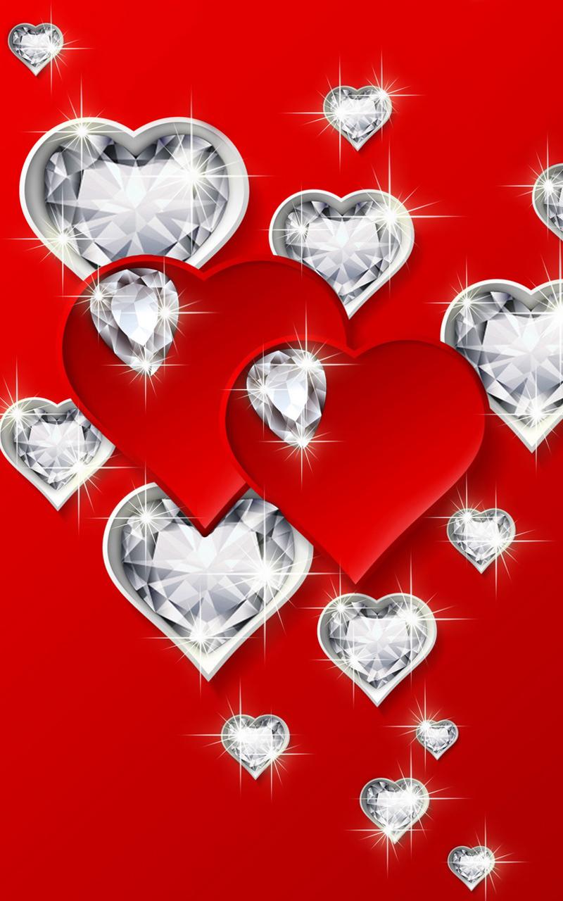 Diamond Hearts Live Wallpaper Screen 3