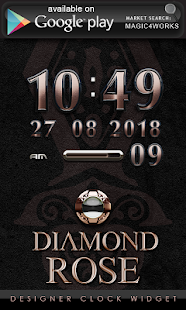 【免費生活App】clock widget Diamond Rose-APP點子