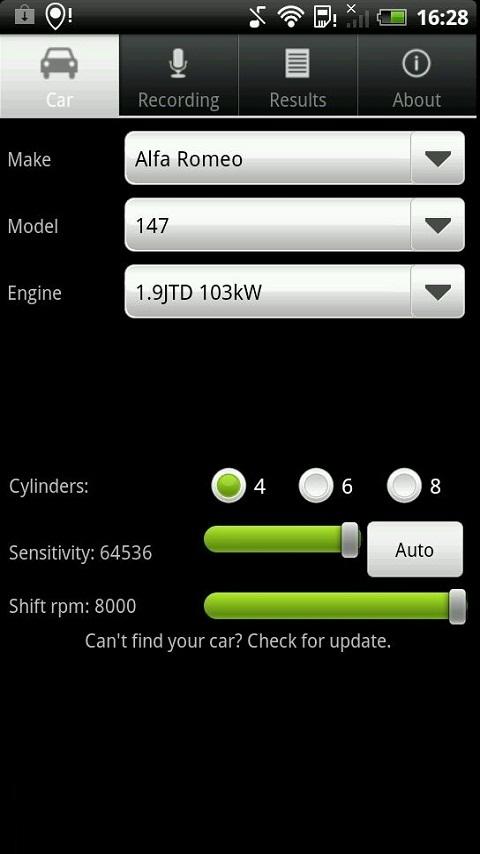 RPM Tachometer+Shiftlight PRO Screen 2