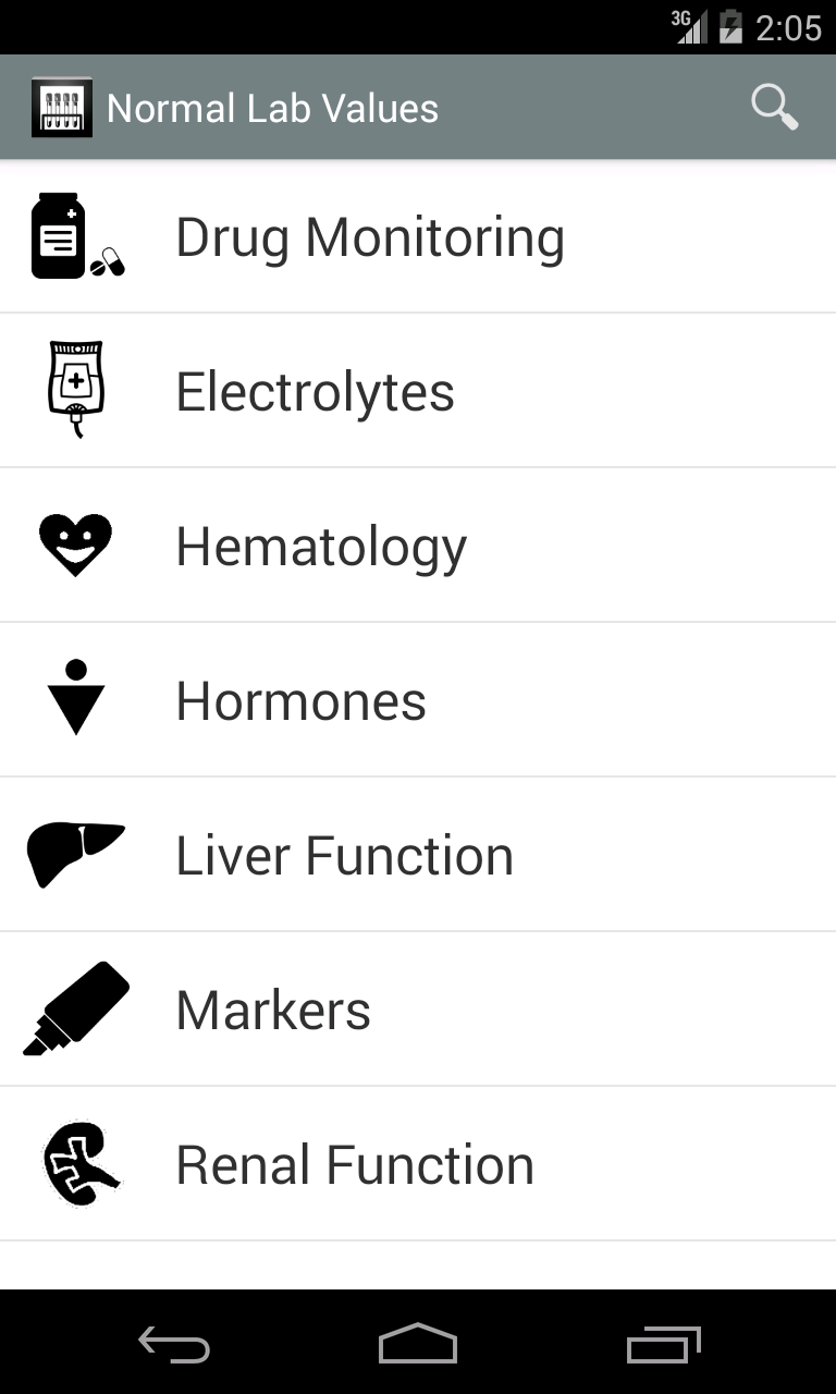 Normal Lab Values++ Screen 2