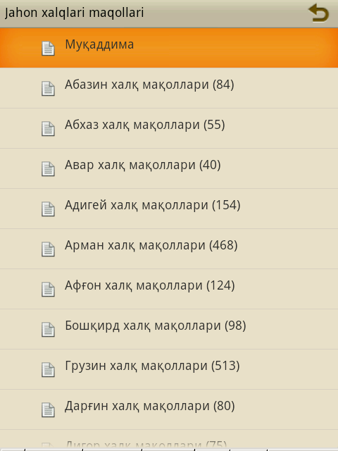 Jahon xalqlari maqollari Screen 2