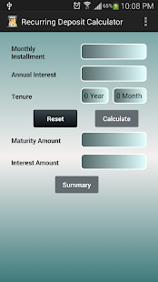 Recurring Deposit Calculator Screenshots 0