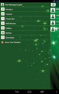 GO SMS Green Stars Screenshots 1