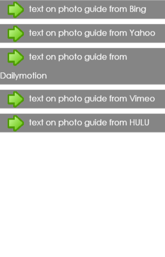 text on photo guide