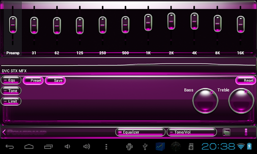 Poweramp skin pink glass Screenshots 2