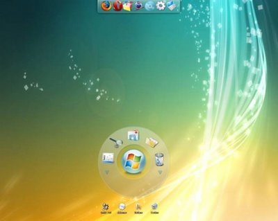 微软新系统Windows 7桌面截图