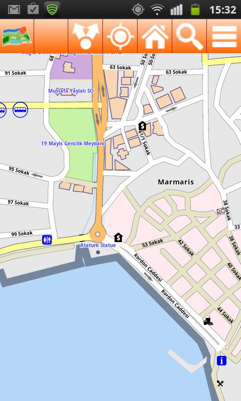 Marmaris Offline mappa Map Screen 3