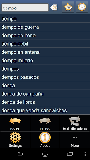 Spanish Polish dictionary
