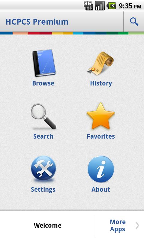 Android application HCPCS HD 2012 screenshort
