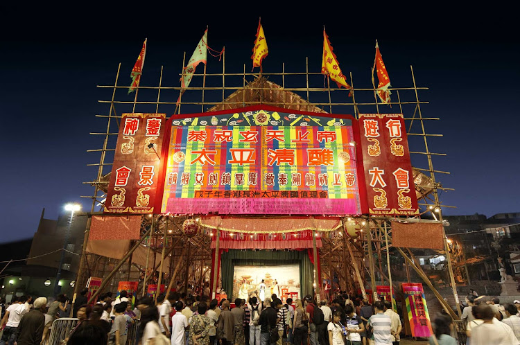 The West Kowloon Bamboo Theatre in Hong Kong.