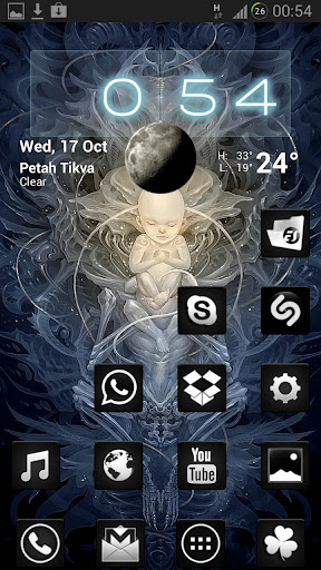 Black and White GO NOVA theme v2