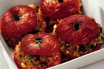Couscous-stuffed beef tomatoes