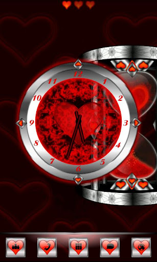 Red Valentine Clock