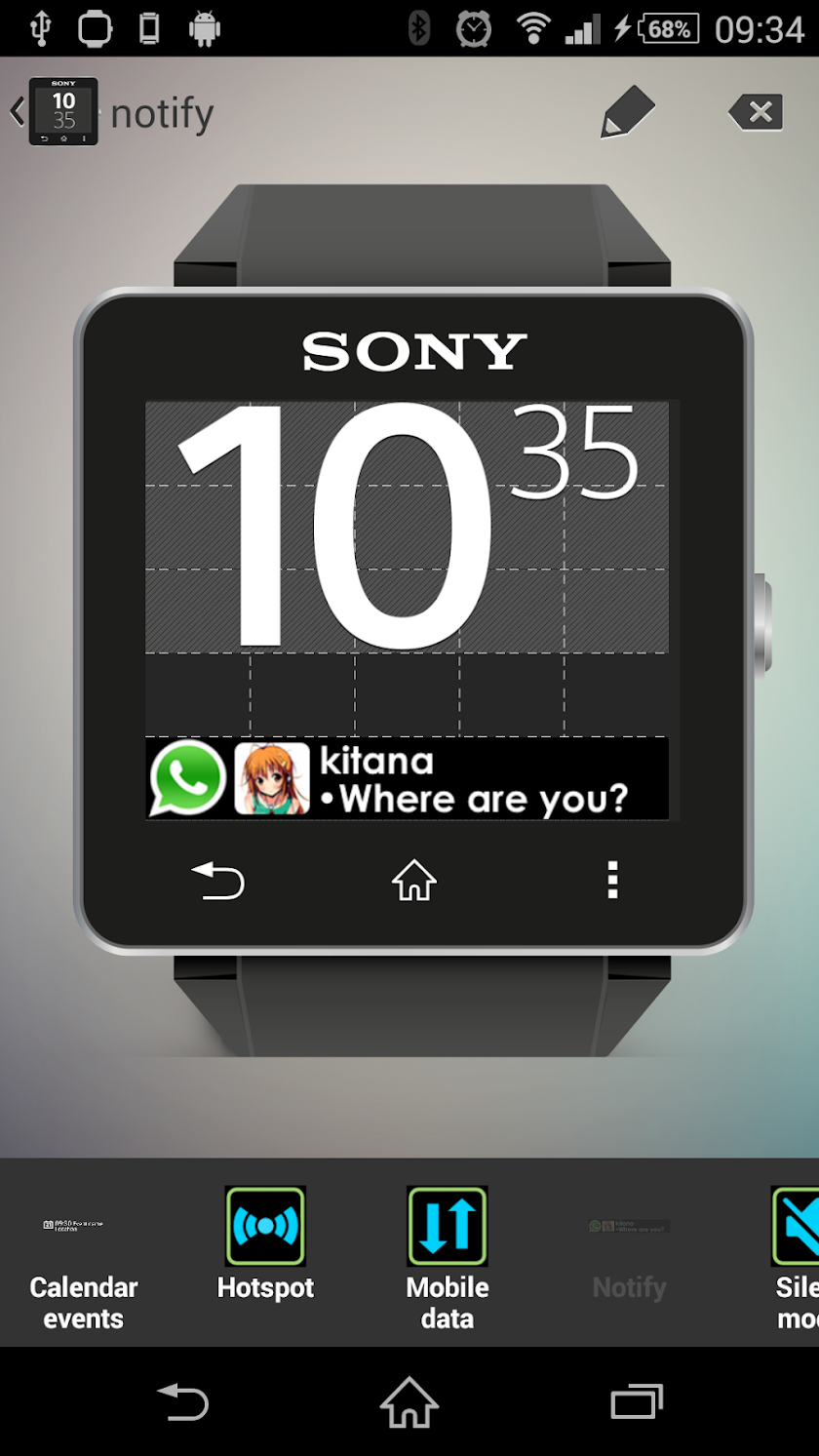 Notifier for SmartWatch Screen 3