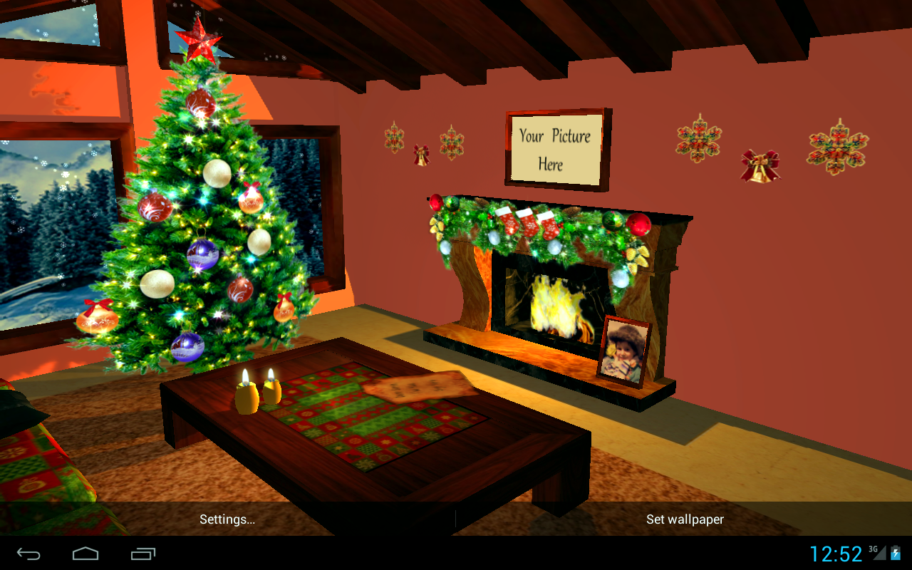 3D Christmas Fireplace HD Live Wallpaper - Android Apps on Google Play