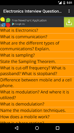 Electronics Interview Question