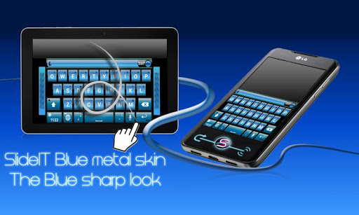 SlideIT Blue Metal Skin