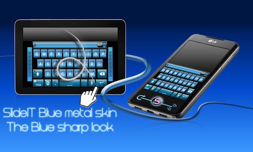 How to mod SlideIT Blue Metal Skin patch 4.0 apk for pc
