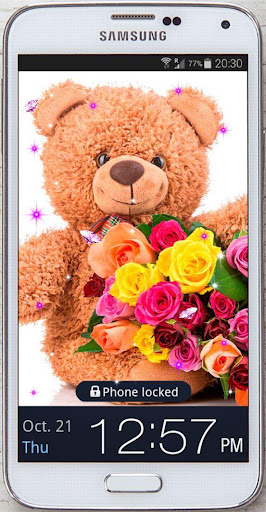 Teddy bear flowers HQ LWP