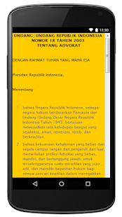 How to get UU ADVOKAT NO. 18 TAHUN 2003 lastet apk for pc