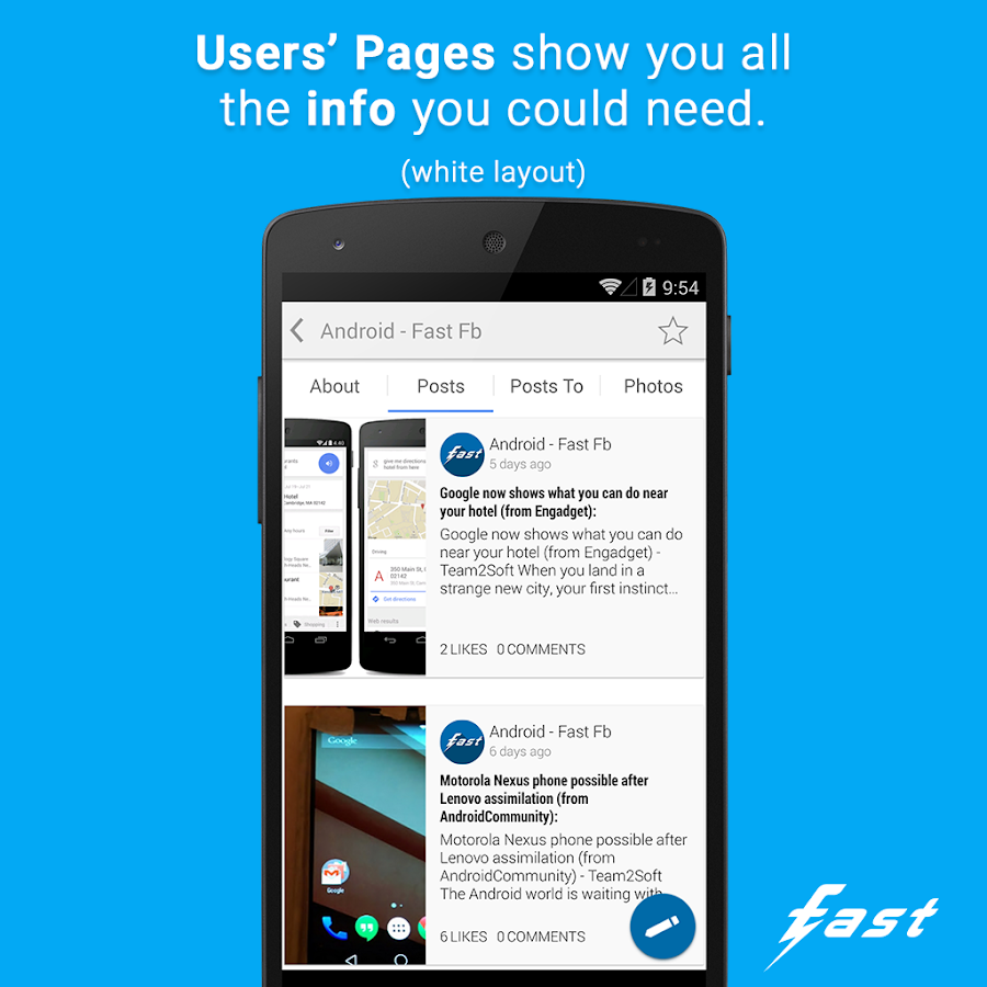   Fast Pro (Client for Facebook)- หน้าจอ 