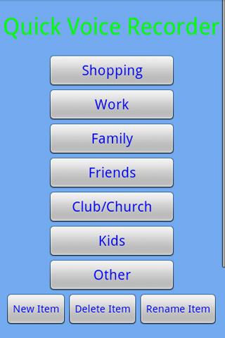 Android application Quick Voice Recorder screenshort