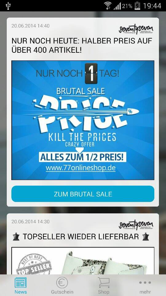 Android application 77onlineshop: Fashion & Mode screenshort
