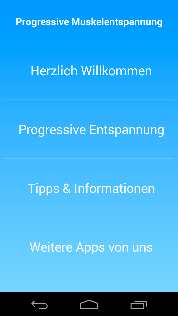 Progressive Muskelentspannung Screen 1