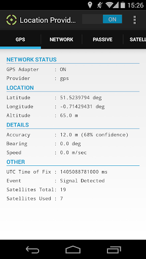 Location Provider Debugger