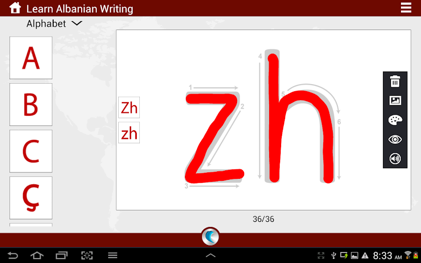 Learn Albanian Writing Screen 3