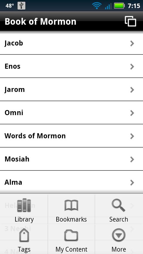 LDS Scriptures App Screen 3