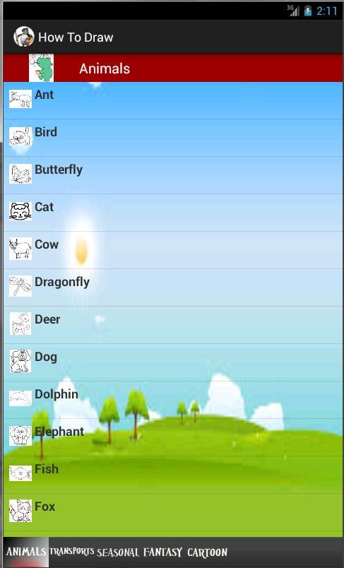 Easy learn drawing Screen 1