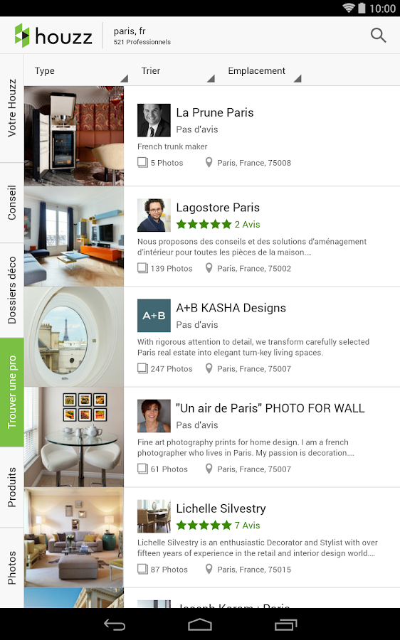 Houzz Idées de Décoration Applications Android sur Google Play