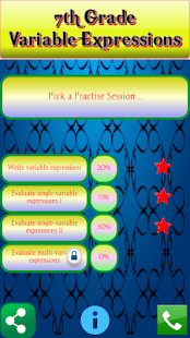 Free 7th Grade-Variable Expressions APK for Android