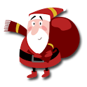 Funny Santas & Christmas Tree logo