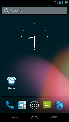 Alarms shortcut