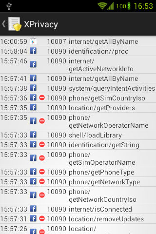 XPrivacy import/export enabler - screenshot