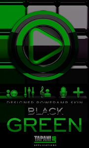 Poweramp skin Black Green v3.10