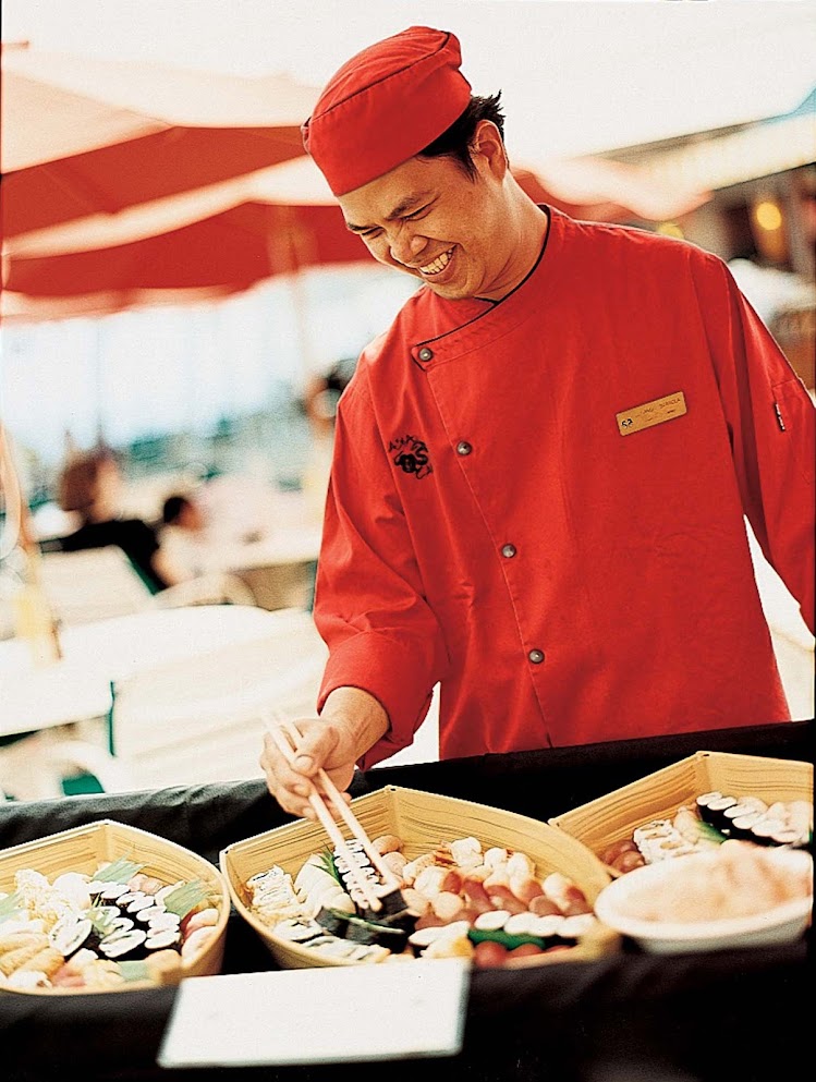 An exotic Asian buffet lets you sample new tastes during your Crystal Symphony sailing.