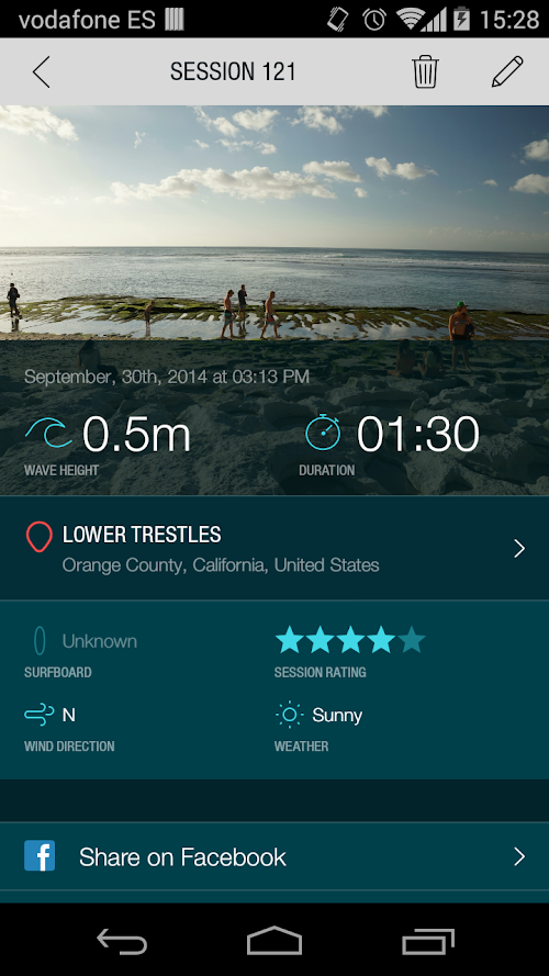 Android application Glassy Surf Report | Forecast screenshort
