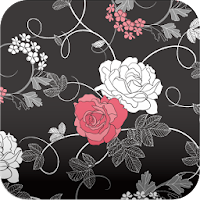 黒の花柄壁紙 スマホ待受壁紙 Ver144 Androidアプリ Applion