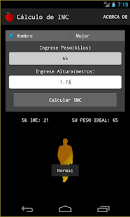 Lastest Calculadora IMC y peso ideal APK