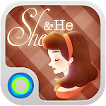 Cover Image of Скачать She&He Hola Launcher Theme 6.0.2 APK