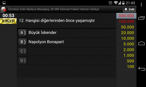 【免費益智App】Joker Bilgi Yarışması Oyunu-APP點子