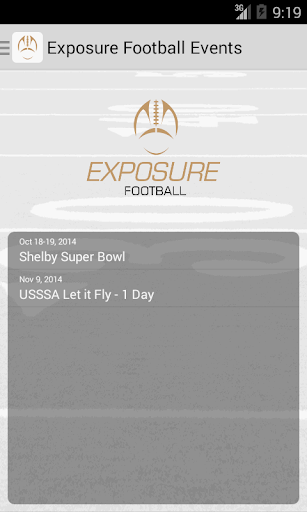 Exposure Football Events