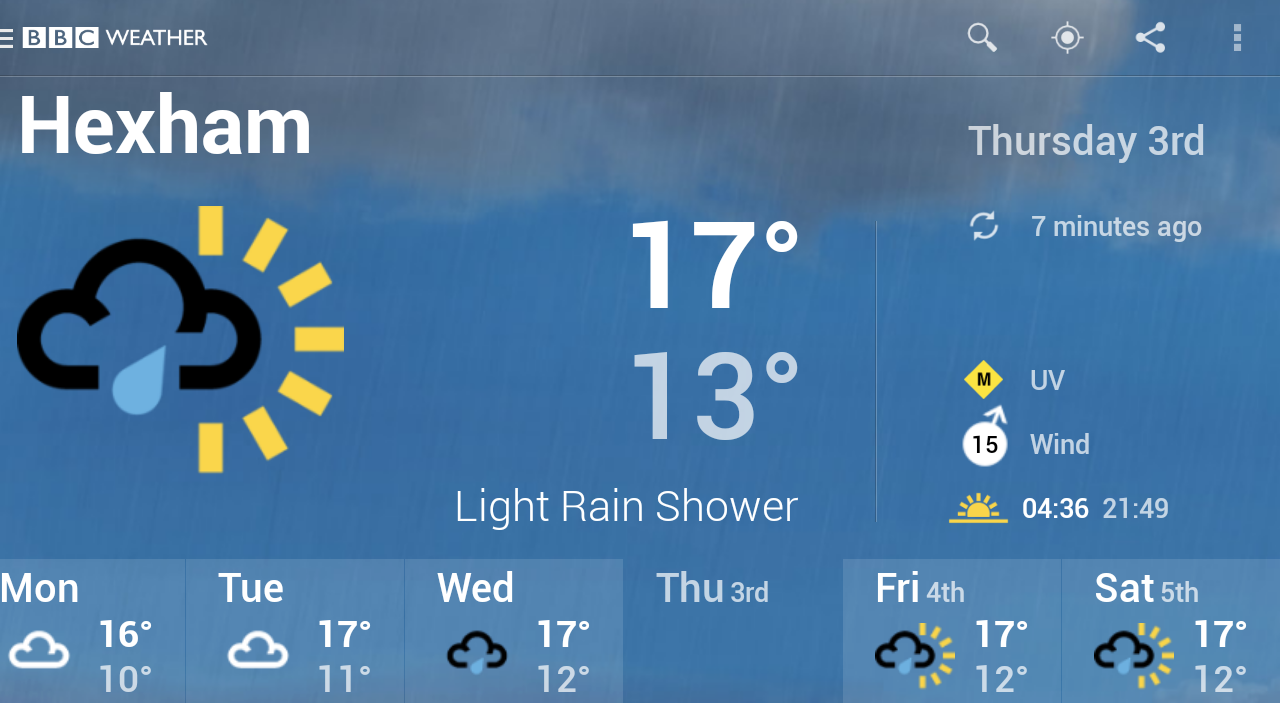 BBC Weather - screenshot