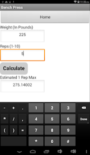 One Rep Max Calculator Screenshots 0