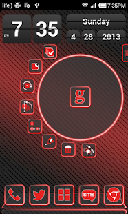 RoyalRed Next Launcher Theme - screenshot thumbnail