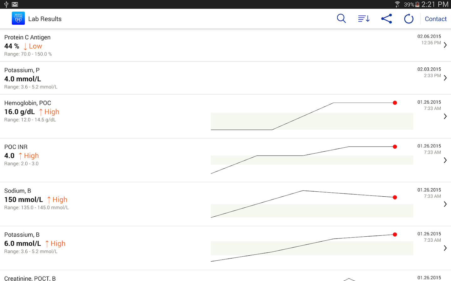   Mayo Clinic: captura de pantalla 