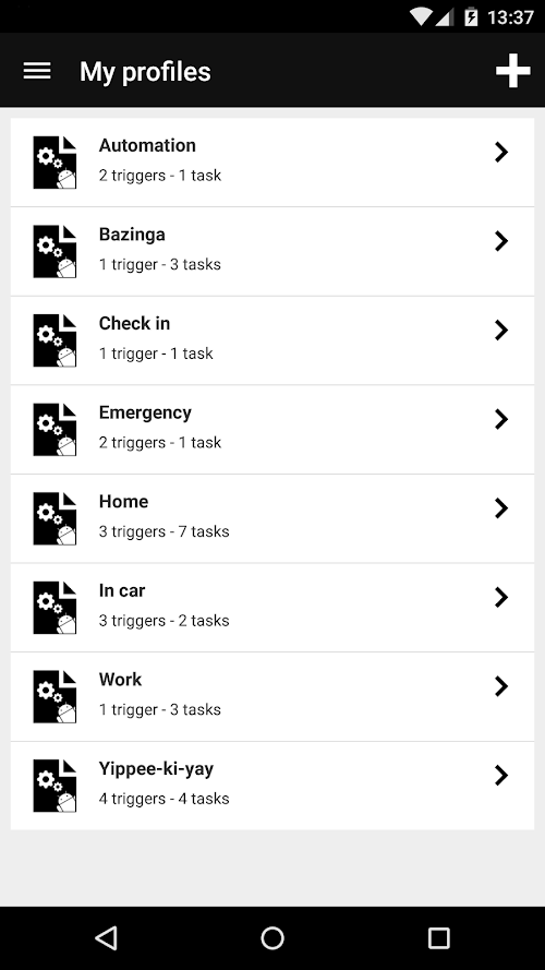 Android application Droid Automation - Pro Edition screenshort